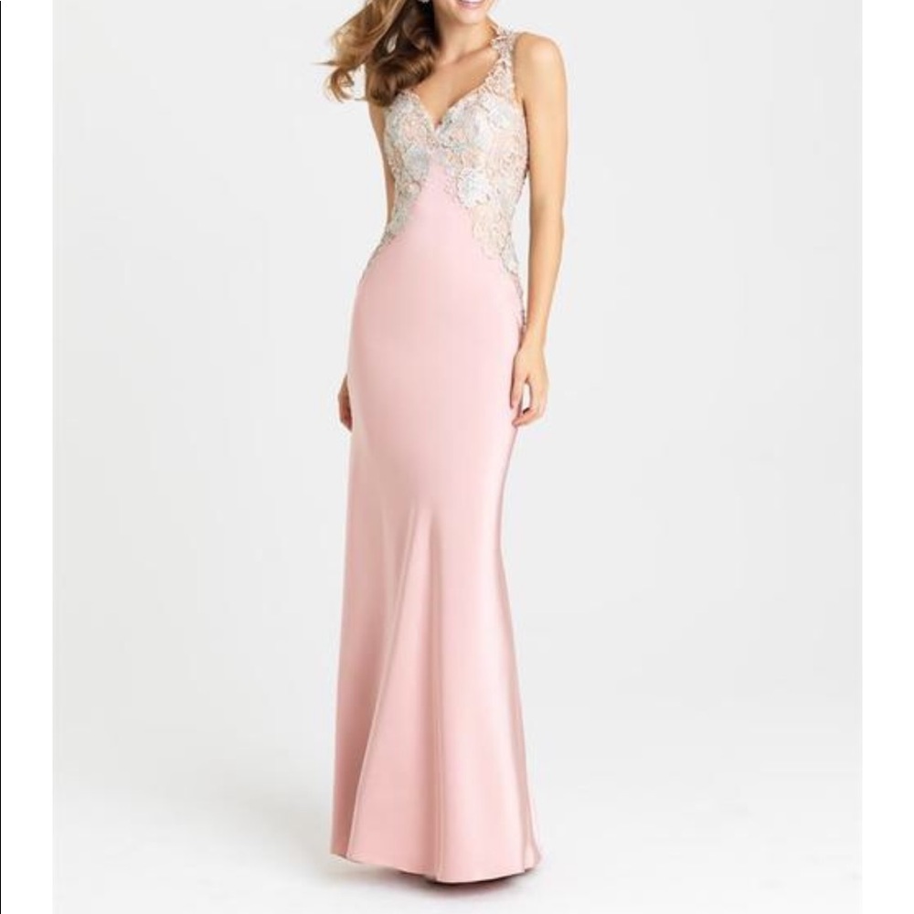 Madison James Blush Sleeveless Prom Formal dress